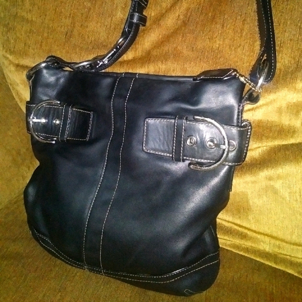 COACH Black Leather SOHO Crossbody Purse